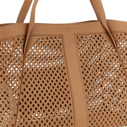 Twinset Brown Polyethylene Tote Bag