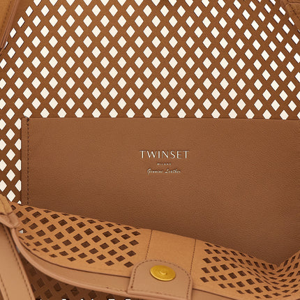 Twinset Brown Polyethylene Tote Bag