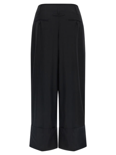 Darkpark Black Viscose Casual Pants