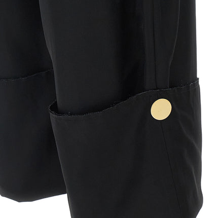 Darkpark Black Viscose Casual Pants