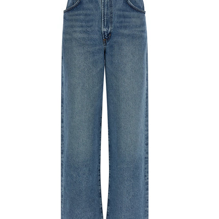Agolde Blue Cotton Straight-Leg Jeans