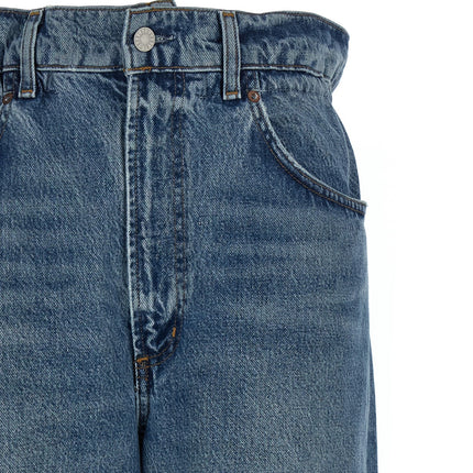 Agolde Blue Cotton Straight-Leg Jeans