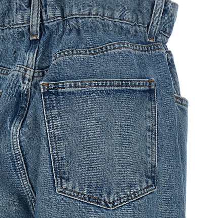 Agolde Blue Cotton Straight-Leg Jeans