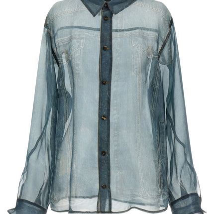 Haikure Blue Silk Blouse