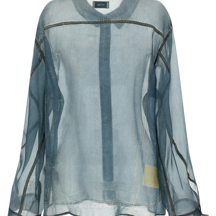 Haikure Blue Silk Blouse