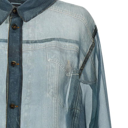 Haikure Blue Silk Blouse