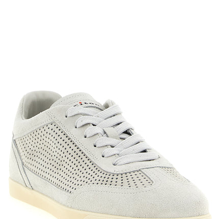 Kiton Gray Calfskin Low Top Sneakers