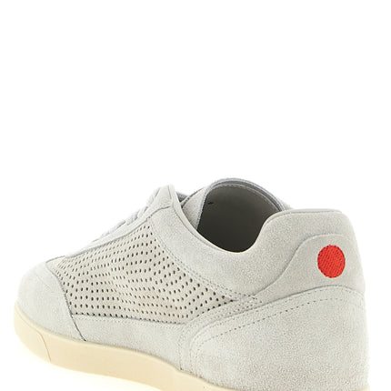 Kiton Gray Calfskin Low Top Sneakers