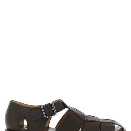 PARABOOT Brown Calfskin Flat Sandals
