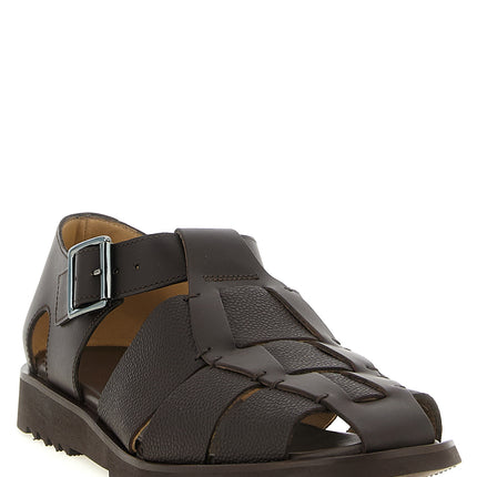 PARABOOT Brown Calfskin Flat Sandals