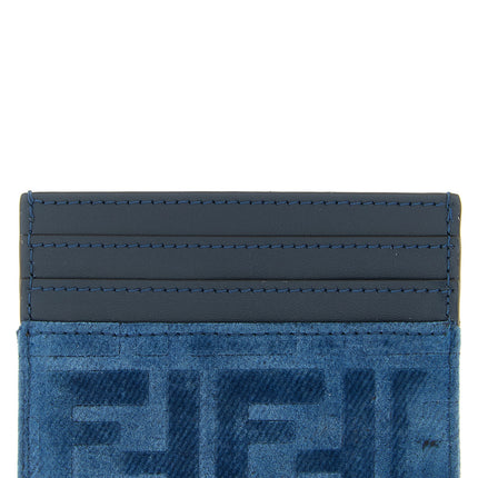 Fendi Blue Cotton Cardholder