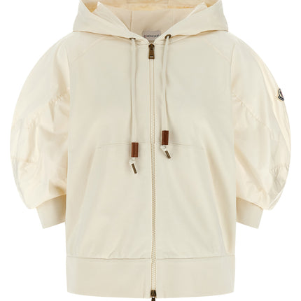 Moncler White Cotton Hoodie