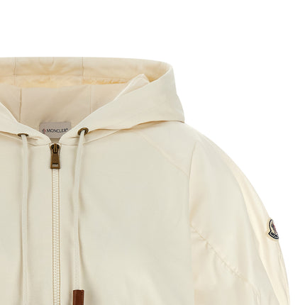 Moncler White Cotton Hoodie