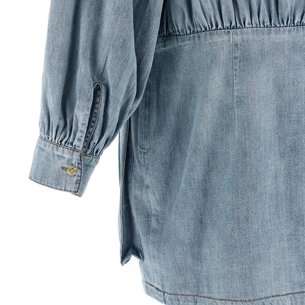 7 For All Mankind Blue Cotton Short Dress