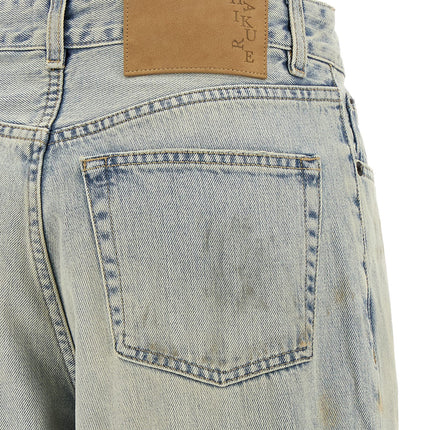 Haikure Blue Cotton Cropped Jeans