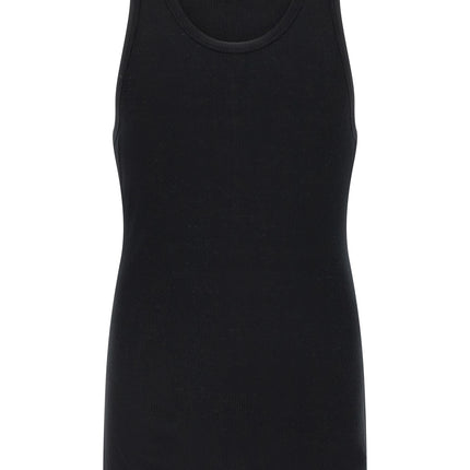 Thom Krom Black Cotton Sleeveles T-Shirt