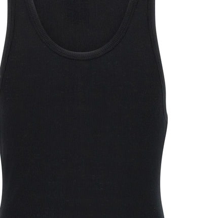 Thom Krom Black Cotton Sleeveles T-Shirt