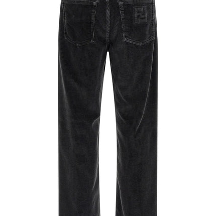 Fendi Gray Cotton Casual Pants