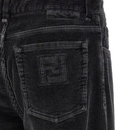 Fendi Gray Cotton Casual Pants