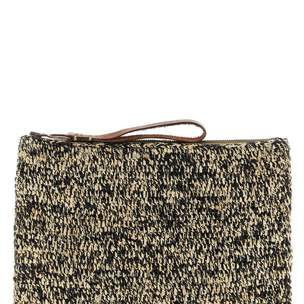 Ibeliv Bicolor Raffia Clutch Bag