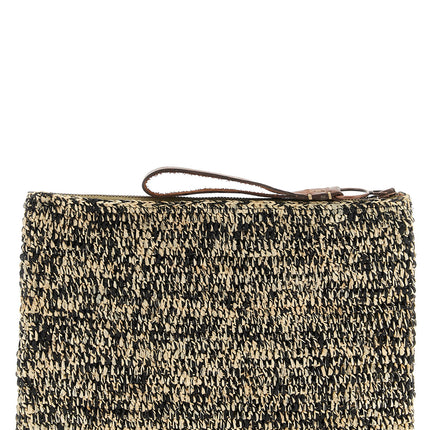 Ibeliv Bicolor Raffia Clutch Bag