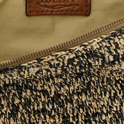 Ibeliv Bicolor Raffia Clutch Bag