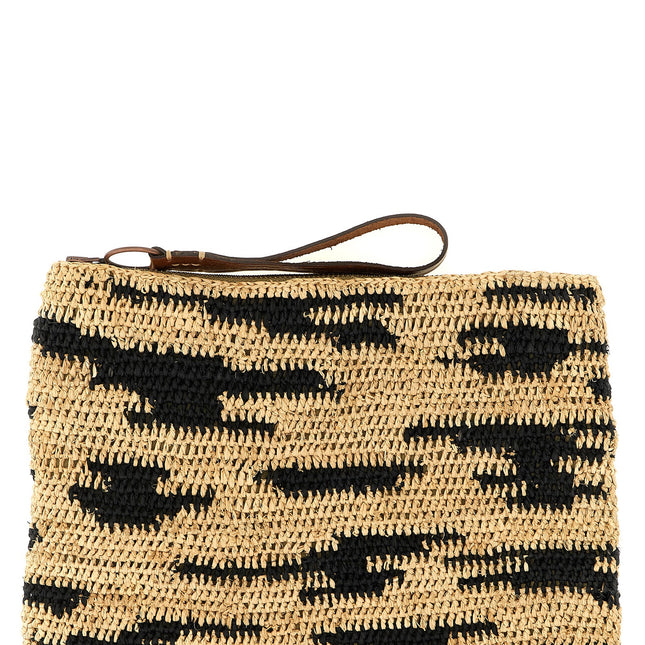 Ibeliv Multicolor Raffia Clutch Bag