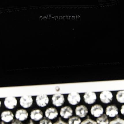 Self-Portrait Black Polyester Clutch Bag