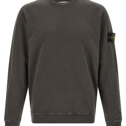 Stone Island Gray Cotton Sweatshirt