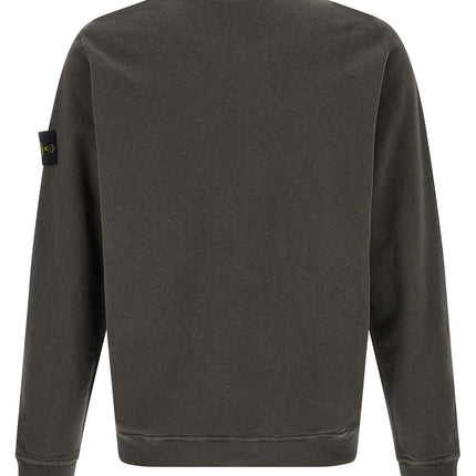Stone Island Gray Cotton Sweatshirt