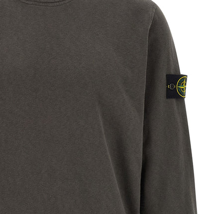 Stone Island Gray Cotton Sweatshirt