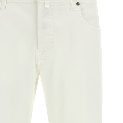 Jacob Cohen White Cotton Straight-Leg Jeans