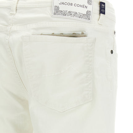 Jacob Cohen White Cotton Straight-Leg Jeans