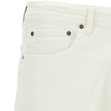 Jacob Cohen White Cotton Straight-Leg Jeans