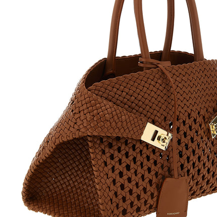 Ferragamo Brown Calfskin Handbag