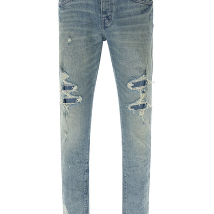 PURPLE Blue Cotton Skinny Jeans