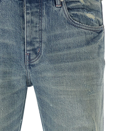 PURPLE Blue Cotton Skinny Jeans