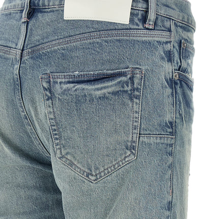 PURPLE Blue Cotton Skinny Jeans