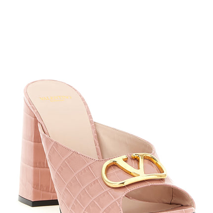 Valentino Garavani Multicolor Calfskin Stiletto Heel Sandals