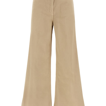 NUDE Beige Cotton Flared Pants