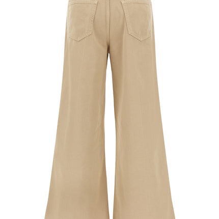 NUDE Beige Cotton Flared Pants