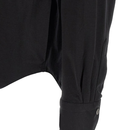 Kiton Black Cotton Blouse