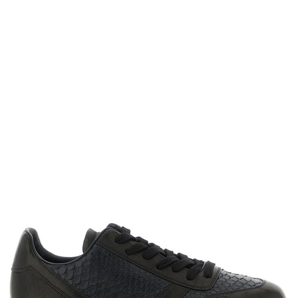 Rick Owens Black Lamb Leather Low Top Sneakers