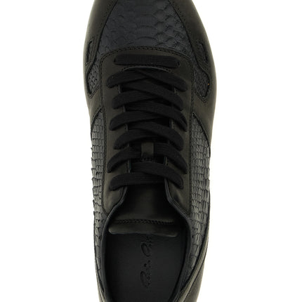 Rick Owens Black Lamb Leather Low Top Sneakers