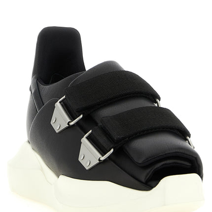 Rick Owens Black Calfskin Athletic Sneakers