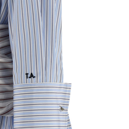The Attico Blue Cotton Short Dress