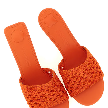 Jacquemus Orange Polyester Platform Sandals