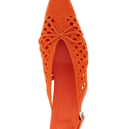Jacquemus Orange Polyester Mid Heel Pumps