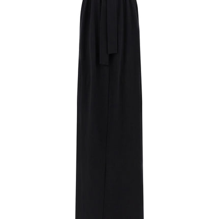 NUDE Black Cotton Long Dress