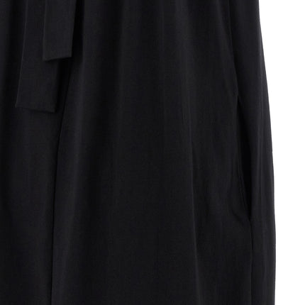 NUDE Black Cotton Long Dress